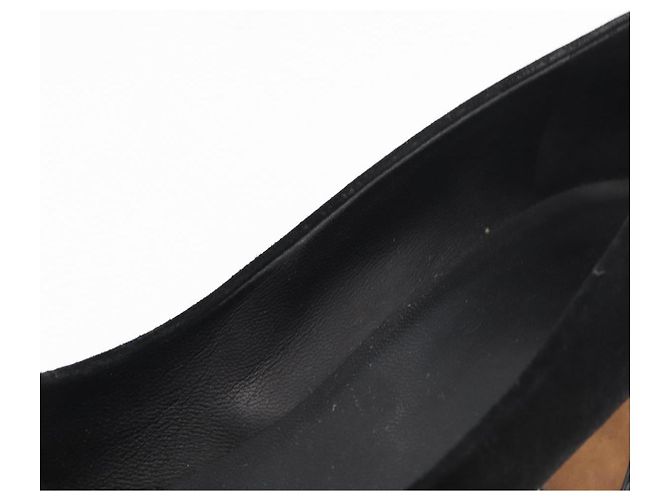 CHANEL Décolleté in Camoscio 36 1/2 C Nero CC Auth 174628A - vista 33