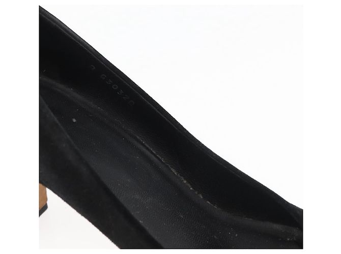 CHANEL Décolleté in Camoscio 36 1/2 C Nero CC Auth 174628A - vista 34