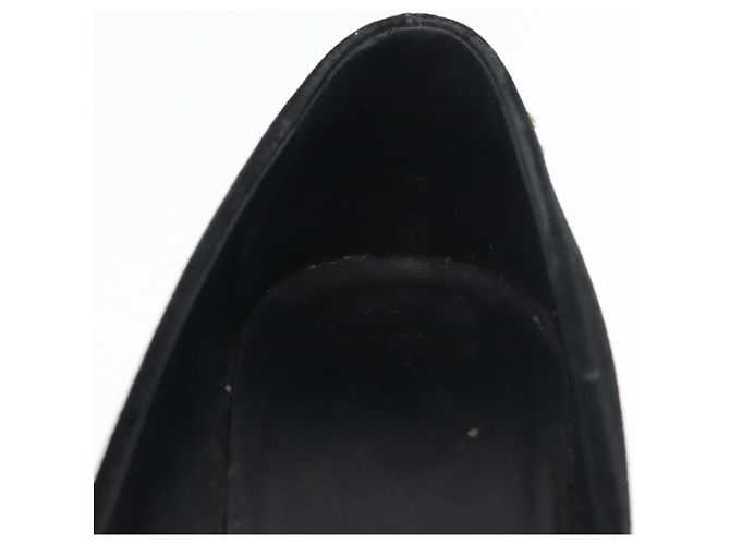 CHANEL Décolleté in Camoscio 36 1/2 C Nero CC Auth 174628A - vista 35