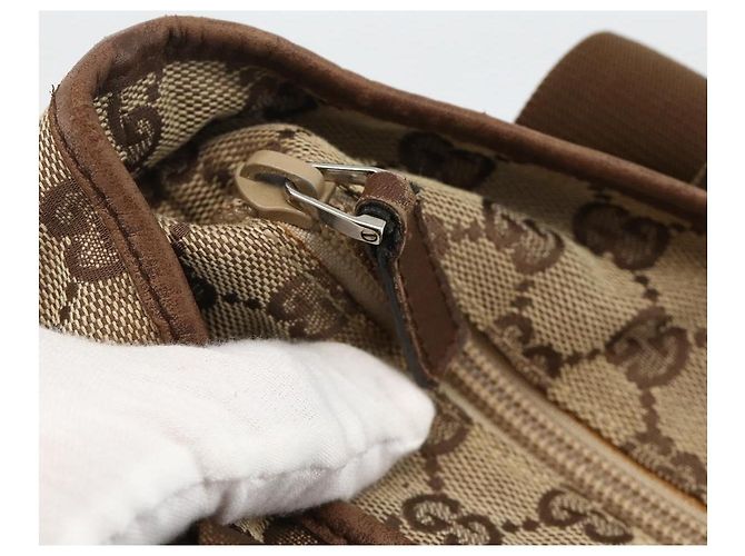 GUCCI GG Canvas Tote Bag Beige Silber 28892 Auth AMZ559 - Ansicht 10