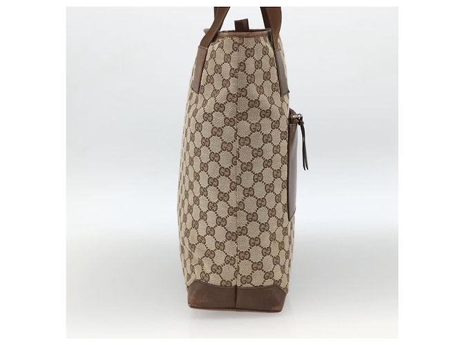 GUCCI GG Canvas Tote Bag Beige Silber 28892 Auth AMZ559 - Ansicht 3