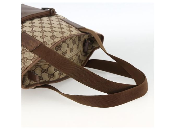 GUCCI GG Canvas Tote Bag Beige Silber 28892 Auth AMZ559 - Ansicht 7