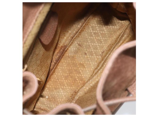 Bamboo Zaino in Bambù GUCCI Camoscio Marrone Oro 003 1705 0030 Auth AMZ377 D'oro - vista 11