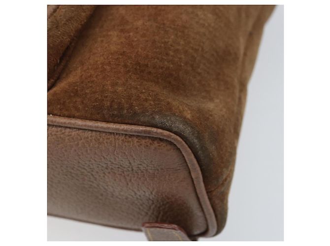 Bamboo Zaino in Bambù GUCCI Camoscio Marrone Oro 003 1705 0030 Auth AMZ377 D'oro - vista 16