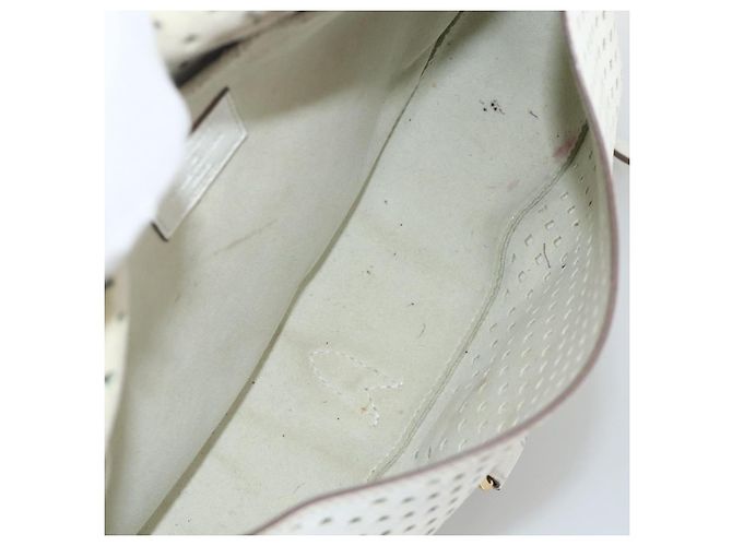 LOUIS VUITTON Borsa a Spalla in Pelle Perfo Saumur 30 Bianca M93997 LV Auth BAZ425A Bianco - vista 11