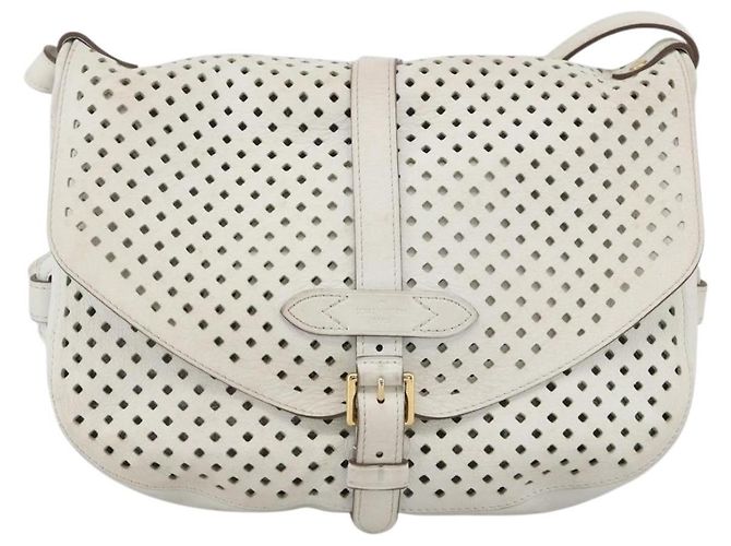 LOUIS VUITTON Borsa a Spalla in Pelle Perfo Saumur 30 Bianca M93997 LV Auth BAZ425A Bianco - vista 13