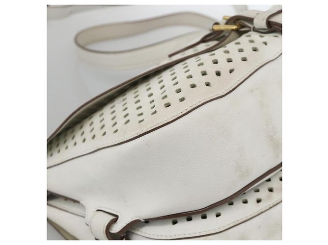LOUIS VUITTON Borsa a Spalla in Pelle Perfo Saumur 30 Bianca M93997 LV Auth BAZ425A Bianco - vista 14