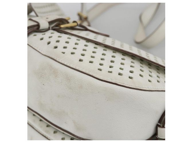 LOUIS VUITTON Borsa a Spalla in Pelle Perfo Saumur 30 Bianca M93997 LV Auth BAZ425A Bianco - vista 15