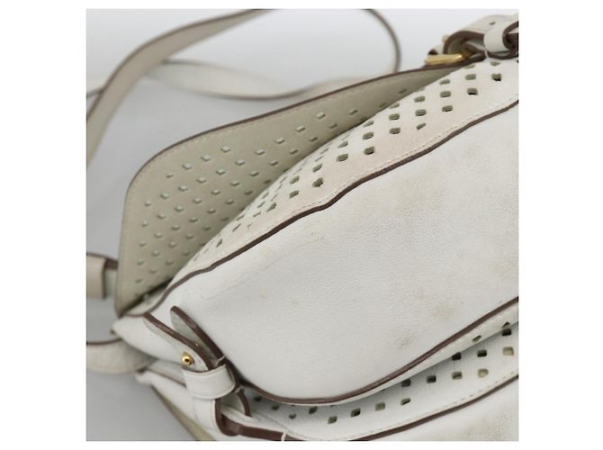 LOUIS VUITTON Borsa a Spalla in Pelle Perfo Saumur 30 Bianca M93997 LV Auth BAZ425A Bianco - vista 16