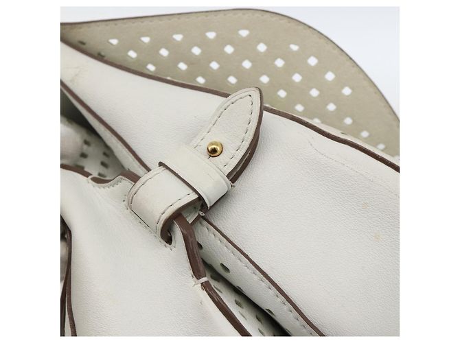 LOUIS VUITTON Borsa a Spalla in Pelle Perfo Saumur 30 Bianca M93997 LV Auth BAZ425A Bianco - vista 17