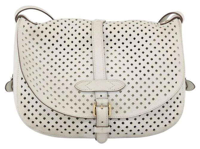 LOUIS VUITTON Borsa a Spalla in Pelle Perfo Saumur 30 Bianca M93997 LV Auth BAZ425A Bianco - vista 2