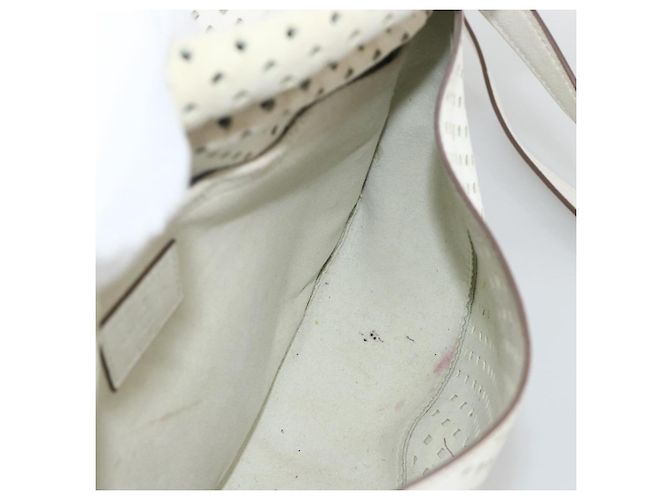 LOUIS VUITTON Borsa a Spalla in Pelle Perfo Saumur 30 Bianca M93997 LV Auth BAZ425A Bianco - vista 20
