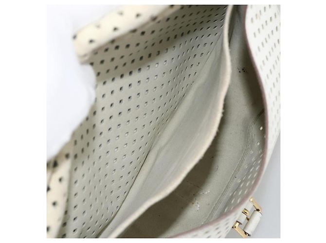 LOUIS VUITTON Borsa a Spalla in Pelle Perfo Saumur 30 Bianca M93997 LV Auth BAZ425A Bianco - vista 22