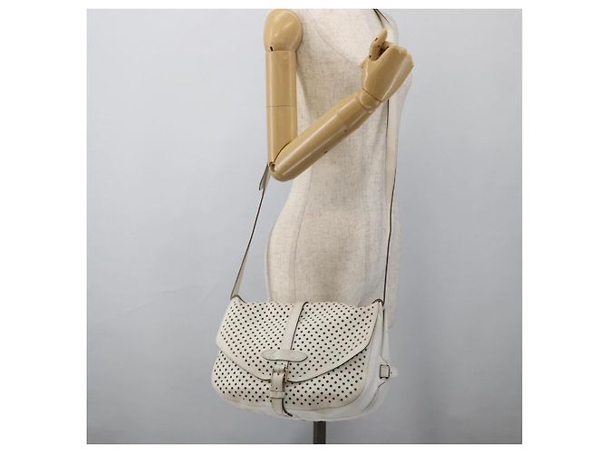 LOUIS VUITTON Borsa a Spalla in Pelle Perfo Saumur 30 Bianca M93997 LV Auth BAZ425A Bianco - vista 24