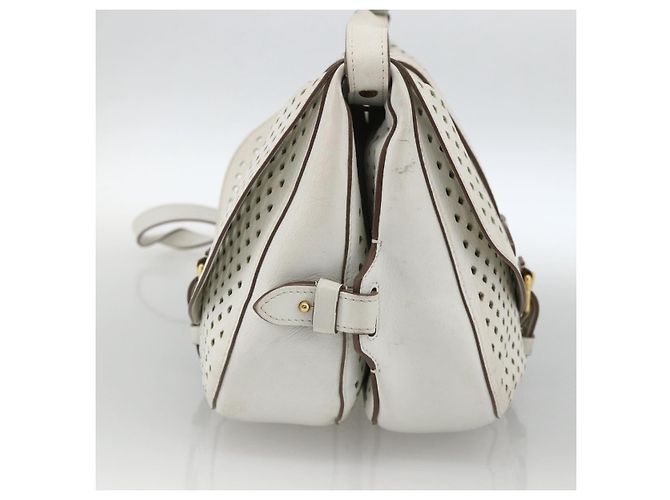 LOUIS VUITTON Borsa a Spalla in Pelle Perfo Saumur 30 Bianca M93997 LV Auth BAZ425A Bianco - vista 3