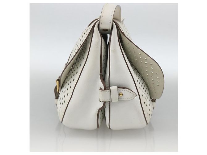 LOUIS VUITTON Borsa a Spalla in Pelle Perfo Saumur 30 Bianca M93997 LV Auth BAZ425A Bianco - vista 4