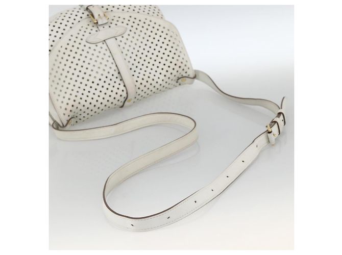LOUIS VUITTON Borsa a Spalla in Pelle Perfo Saumur 30 Bianca M93997 LV Auth BAZ425A Bianco - vista 7