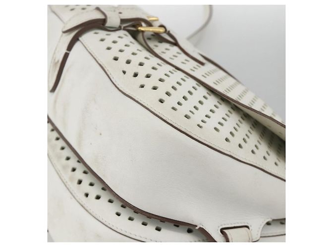 LOUIS VUITTON Borsa a Spalla in Pelle Perfo Saumur 30 Bianca M93997 LV Auth BAZ425A Bianco - vista 9