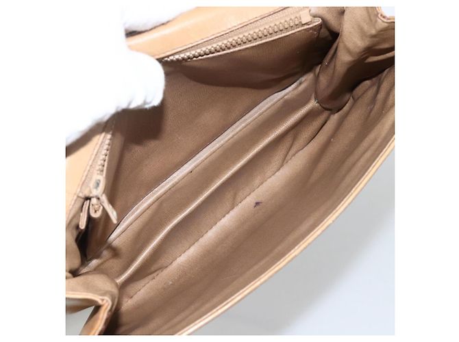 16 Céline Borsa a Spalla in Tela Macadam CELINE in Pelle PVC Beige Oro Auth BAZ705 D'oro - vista 11