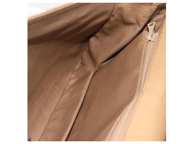 16 Céline Borsa a Spalla in Tela Macadam CELINE in Pelle PVC Beige Oro Auth BAZ705 D'oro - vista 19