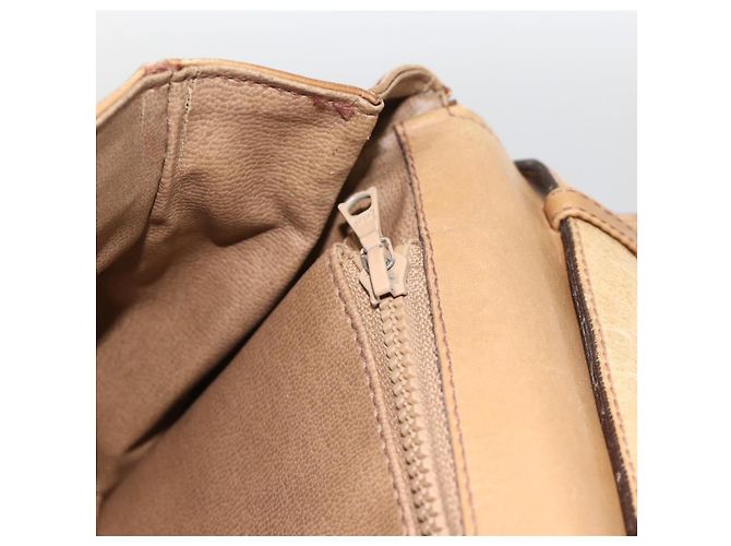 16 Céline Borsa a Spalla in Tela Macadam CELINE in Pelle PVC Beige Oro Auth BAZ705 D'oro - vista 20