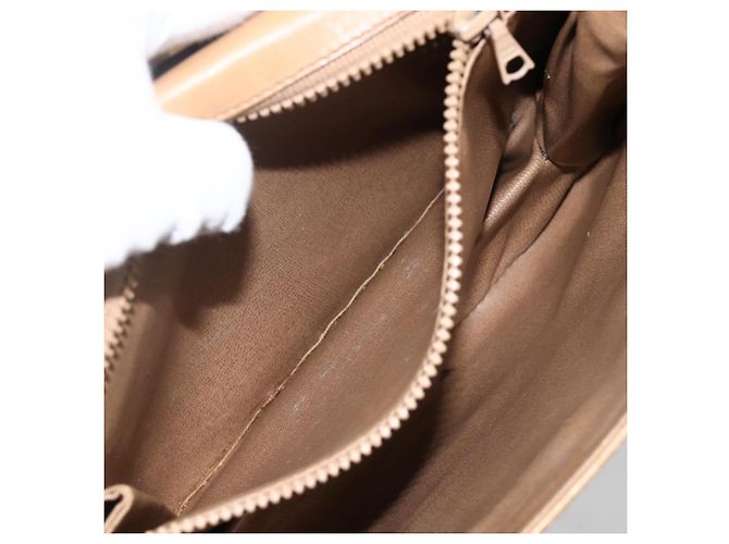 16 Céline Borsa a Spalla in Tela Macadam CELINE in Pelle PVC Beige Oro Auth BAZ705 D'oro - vista 21