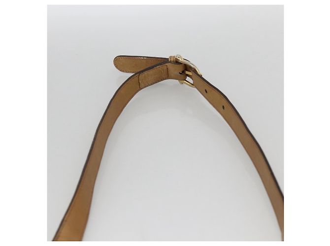 16 Céline Borsa a Spalla in Tela Macadam CELINE in Pelle PVC Beige Oro Auth BAZ705 D'oro - vista 8
