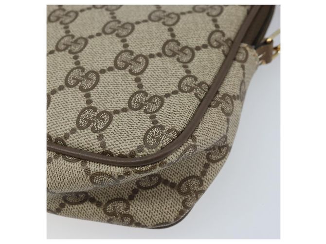 GUCCI GG Supreme Schultertasche PVC Beige Gold 97 02 068 Auth AMZ005 Golden - Ansicht 14