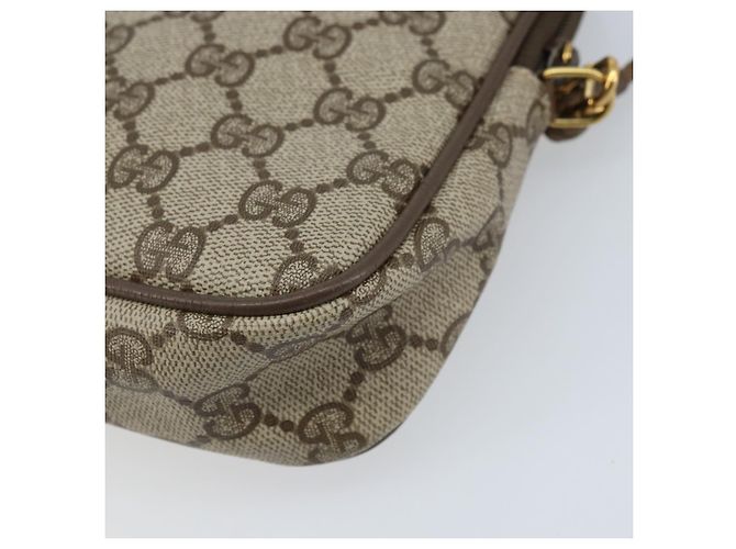 GUCCI GG Supreme Schultertasche PVC Beige Gold 97 02 068 Auth AMZ005 Golden - Ansicht 16