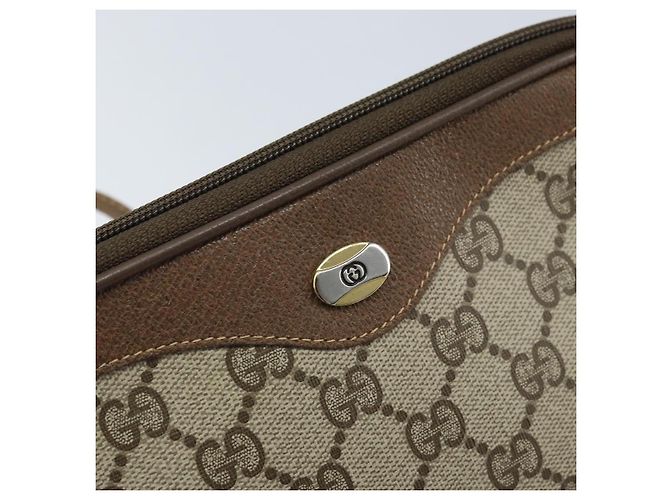 GUCCI GG Supreme Schultertasche PVC Beige Gold 97 02 068 Auth AMZ005 Golden - Ansicht 18