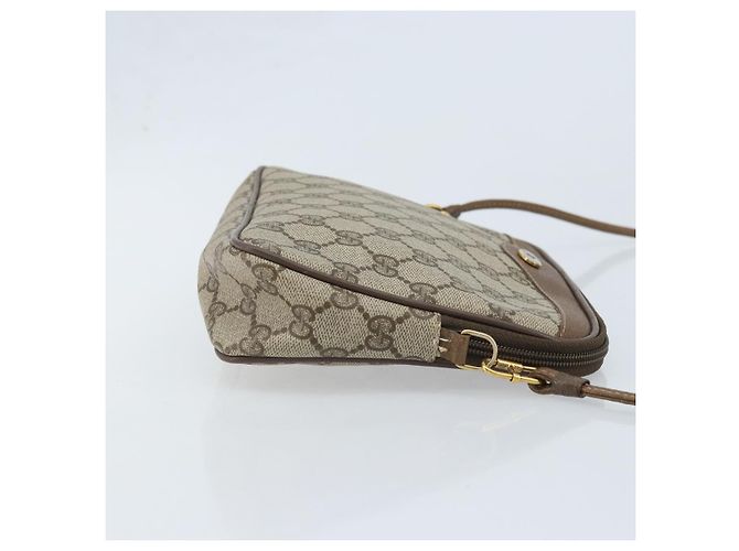 GUCCI GG Supreme Schultertasche PVC Beige Gold 97 02 068 Auth AMZ005 Golden - Ansicht 3