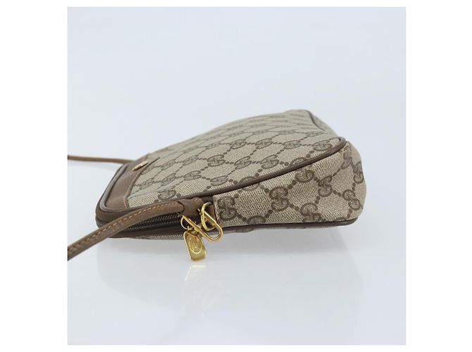 GUCCI GG Supreme Schultertasche PVC Beige Gold 97 02 068 Auth AMZ005 Golden - Ansicht 4