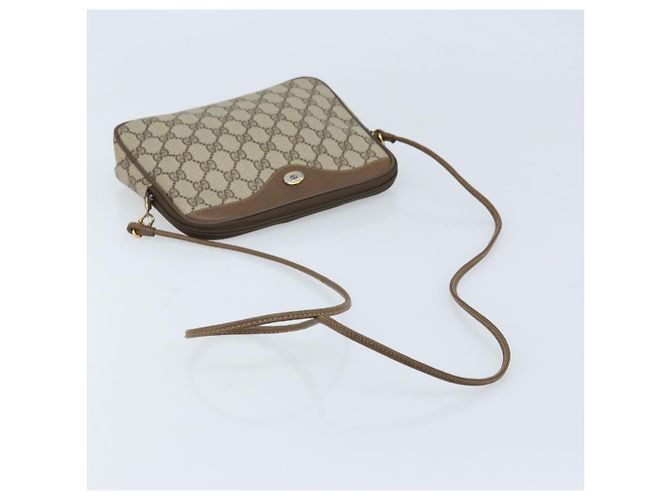 GUCCI GG Supreme Schultertasche PVC Beige Gold 97 02 068 Auth AMZ005 Golden - Ansicht 7