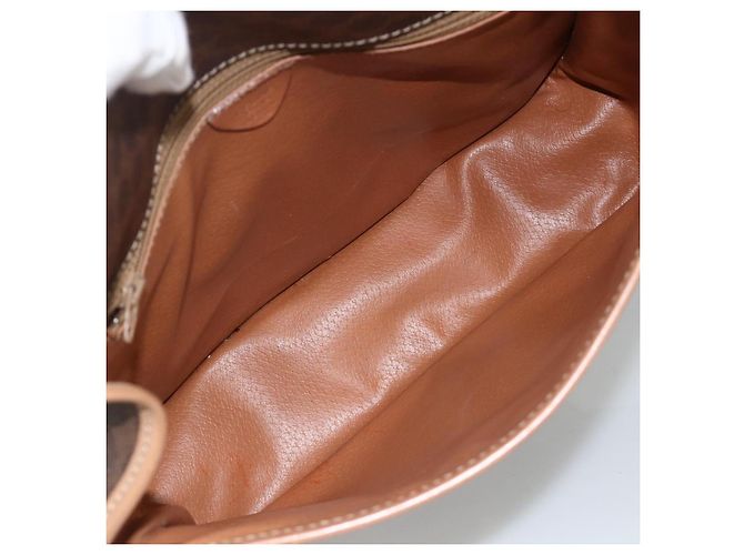 Céline Sac à épaule en toile Macadam CELINE en cuir PVC marron doré Auth ARZ857 - vue 10