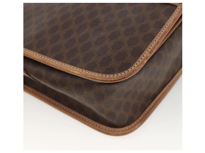 Céline Sac à épaule en toile Macadam CELINE en cuir PVC marron doré Auth ARZ857 - vue 14