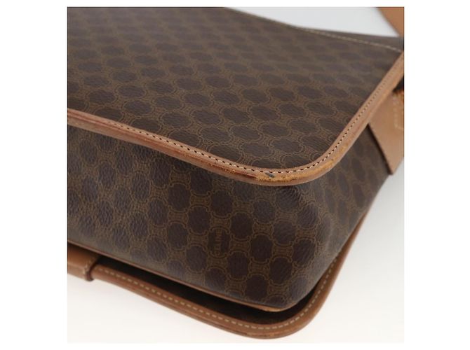 Céline Sac à épaule en toile Macadam CELINE en cuir PVC marron doré Auth ARZ857 - vue 15