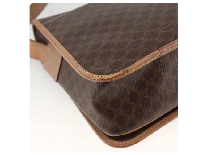 Céline Sac à épaule en toile Macadam CELINE en cuir PVC marron doré Auth ARZ857 - vue 16