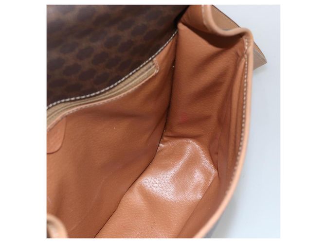 Céline Sac à épaule en toile Macadam CELINE en cuir PVC marron doré Auth ARZ857 - vue 19