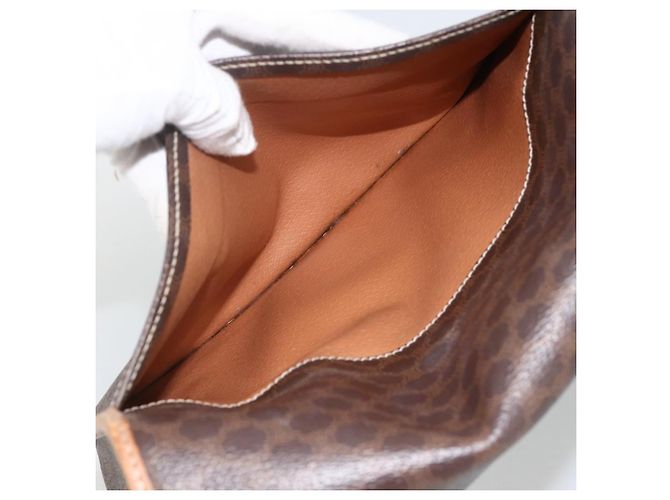 Céline Sac à épaule en toile Macadam CELINE en cuir PVC marron doré Auth ARZ857 - vue 22