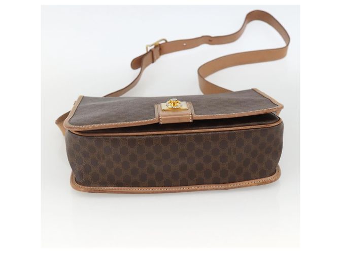 Céline Sac à épaule en toile Macadam CELINE en cuir PVC marron doré Auth ARZ857 - vue 5