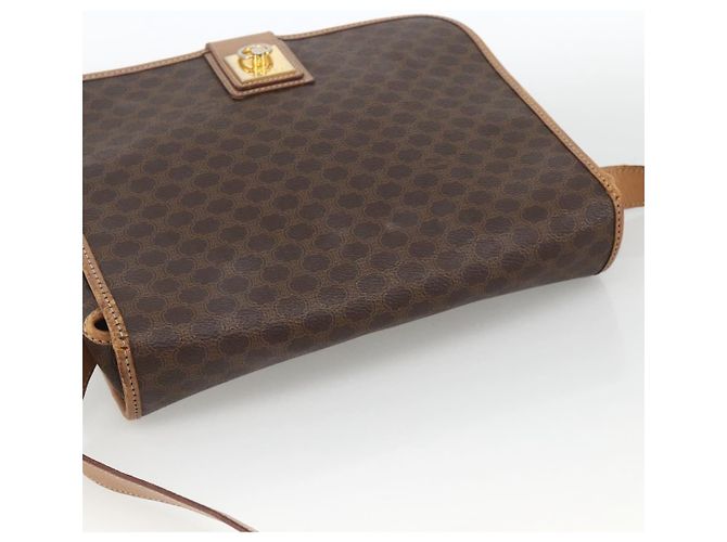 Céline Sac à épaule en toile Macadam CELINE en cuir PVC marron doré Auth ARZ857 - vue 6
