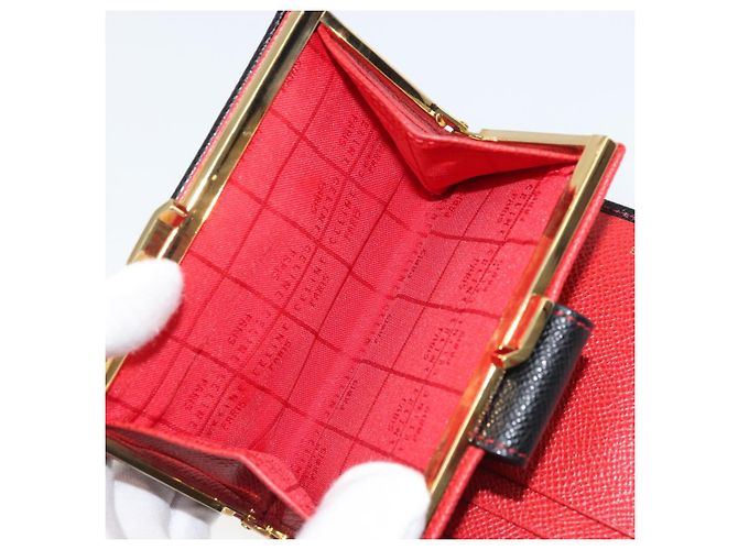 CÉLINE Circle Kompaktgeldbörse aus Leder Schwarz Gold Auth YKZ1057A Golden - Ansicht 10