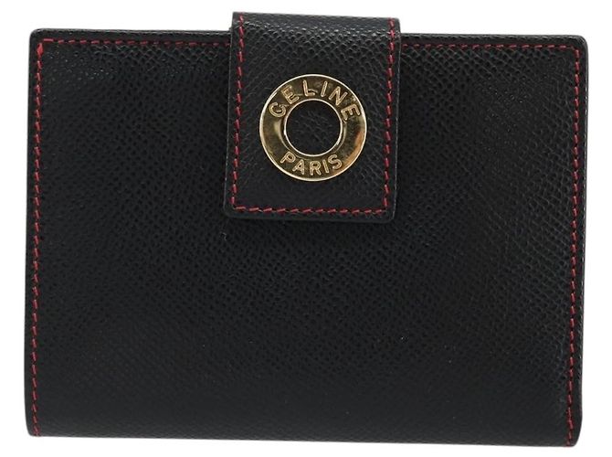 CÉLINE Circle Kompaktgeldbörse aus Leder Schwarz Gold Auth YKZ1057A Golden - Ansicht 13