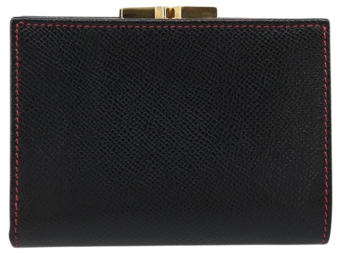 CÉLINE Circle Kompaktgeldbörse aus Leder Schwarz Gold Auth YKZ1057A Golden - Ansicht 2