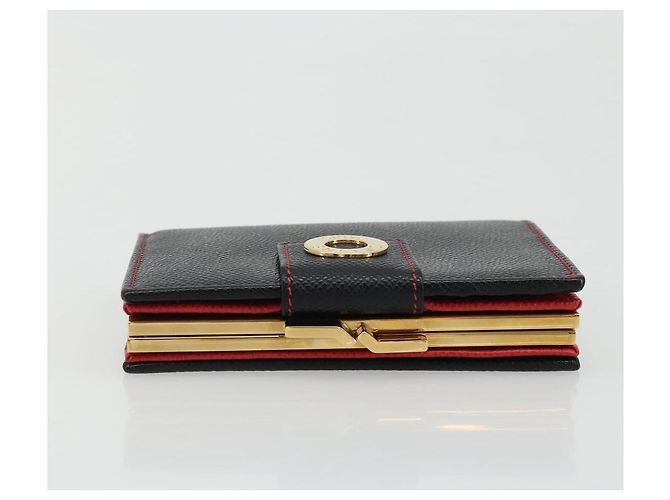 CÉLINE Circle Kompaktgeldbörse aus Leder Schwarz Gold Auth YKZ1057A Golden - Ansicht 5