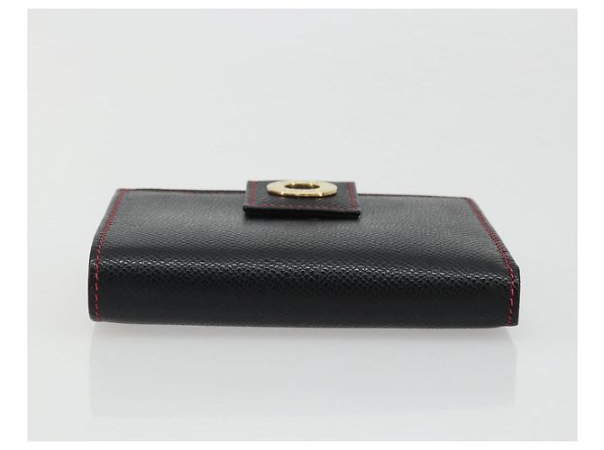 CÉLINE Circle Kompaktgeldbörse aus Leder Schwarz Gold Auth YKZ1057A Golden - Ansicht 6