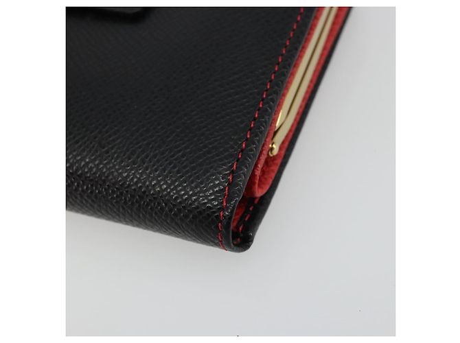 CÉLINE Circle Kompaktgeldbörse aus Leder Schwarz Gold Auth YKZ1057A Golden - Ansicht 7