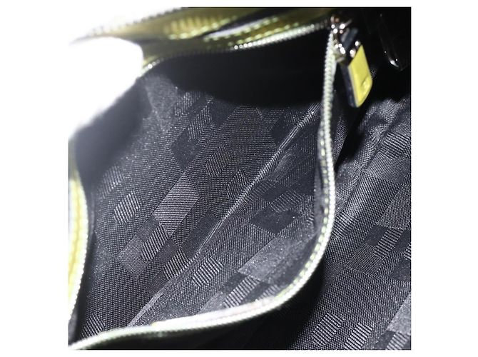 BALLY Schultertasche Wildleder Grün Silber Auth 174837 - Ansicht 22