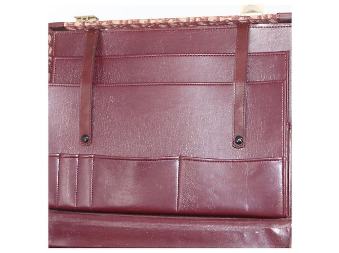 Baule in tela Trotter Christian Dior Rosso Oro Auth BAZ436 D'oro - vista 10