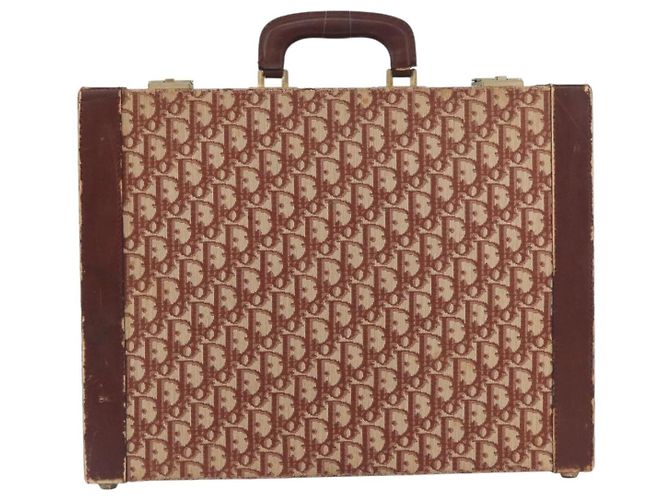 Baule in tela Trotter Christian Dior Rosso Oro Auth BAZ436 D'oro - vista 13